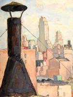 Herman Rose Painting, Urban Landscape - Sold for $1,536 on 03-04-2023 (Lot 107).jpg